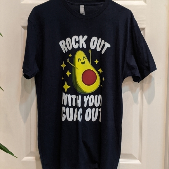 Next Level Rock Out w/Your Guac Out Tee Men's Size Large - Picture 4 of 6